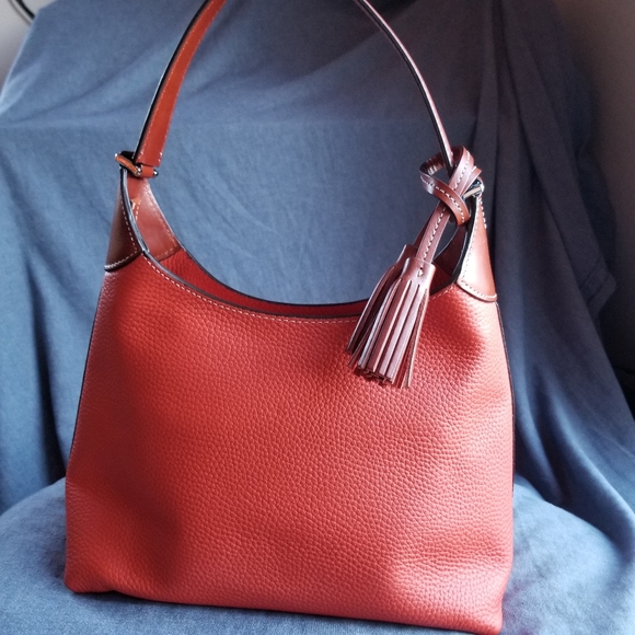 Dooney & Bourke Persimmon leather shoulder bag - Picture 5 of 15